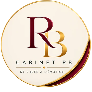 Logo Cabinet RB, monogramme RB, de l'idée à l'émotion